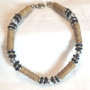 Silver Bead Puka Shell Bracelet